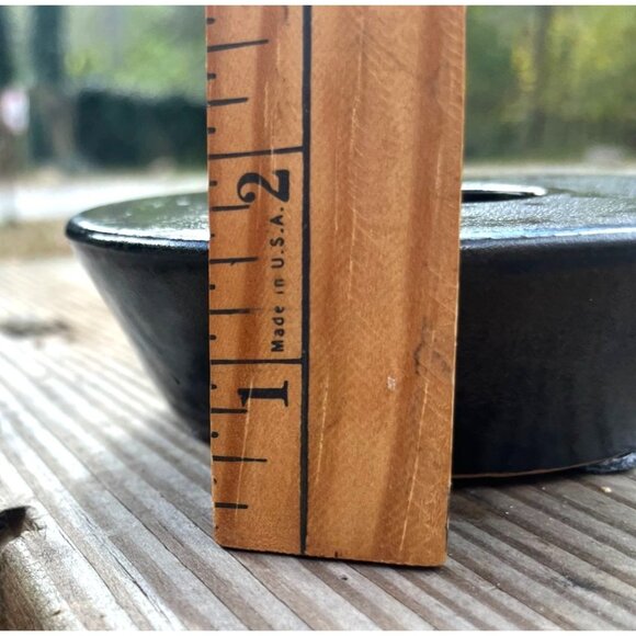 Vintage Black  Discus Shape Ceramic Votive Candle Holder Modern Simple Brutalist - Picture 13 of 14